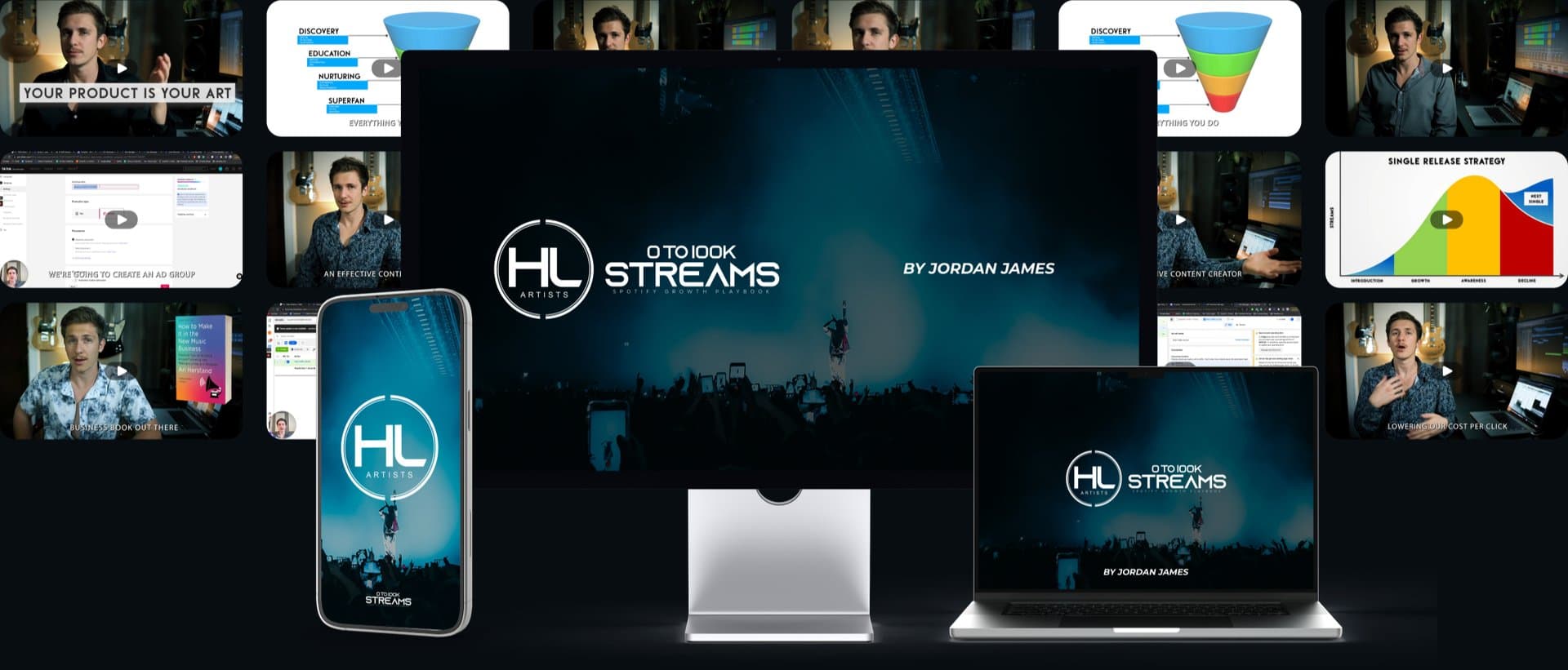 0 to 100K Streams course on multiple devices